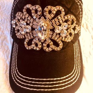 Bling black baseball hat